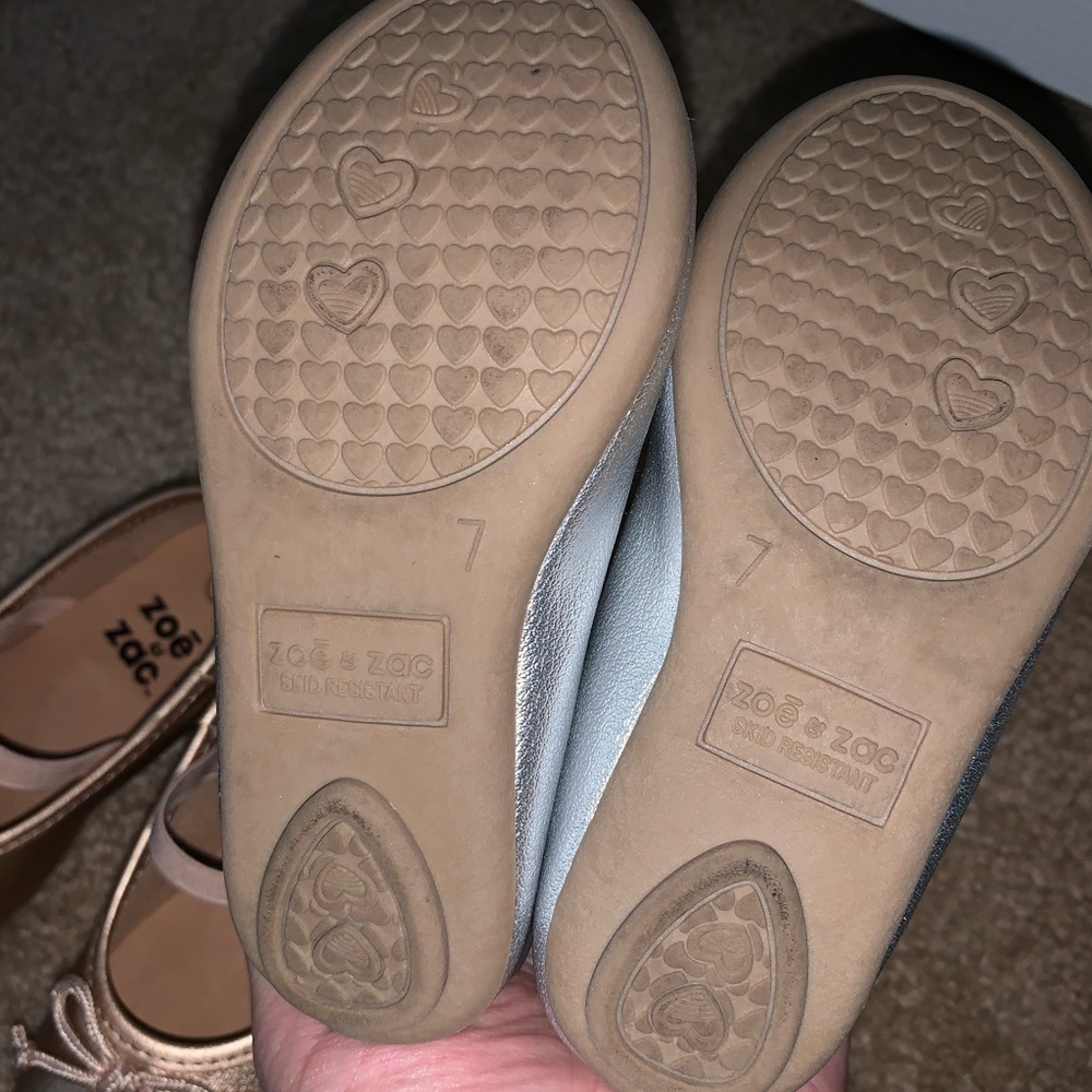 Zoe & Zac silver & Rose gold flats 7 - Picture 6 of 6